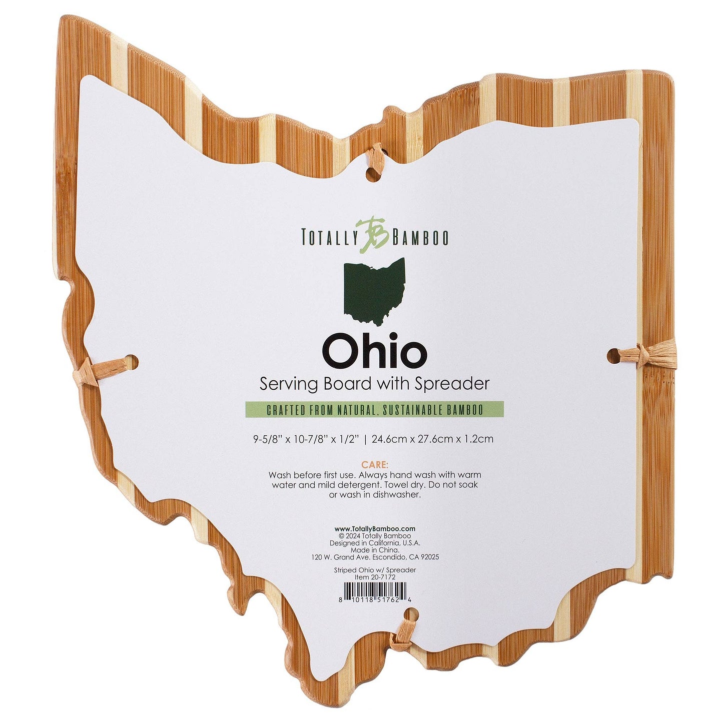 Ohio Shaped Charcuterie Board & Cheese Spreader Knife Set