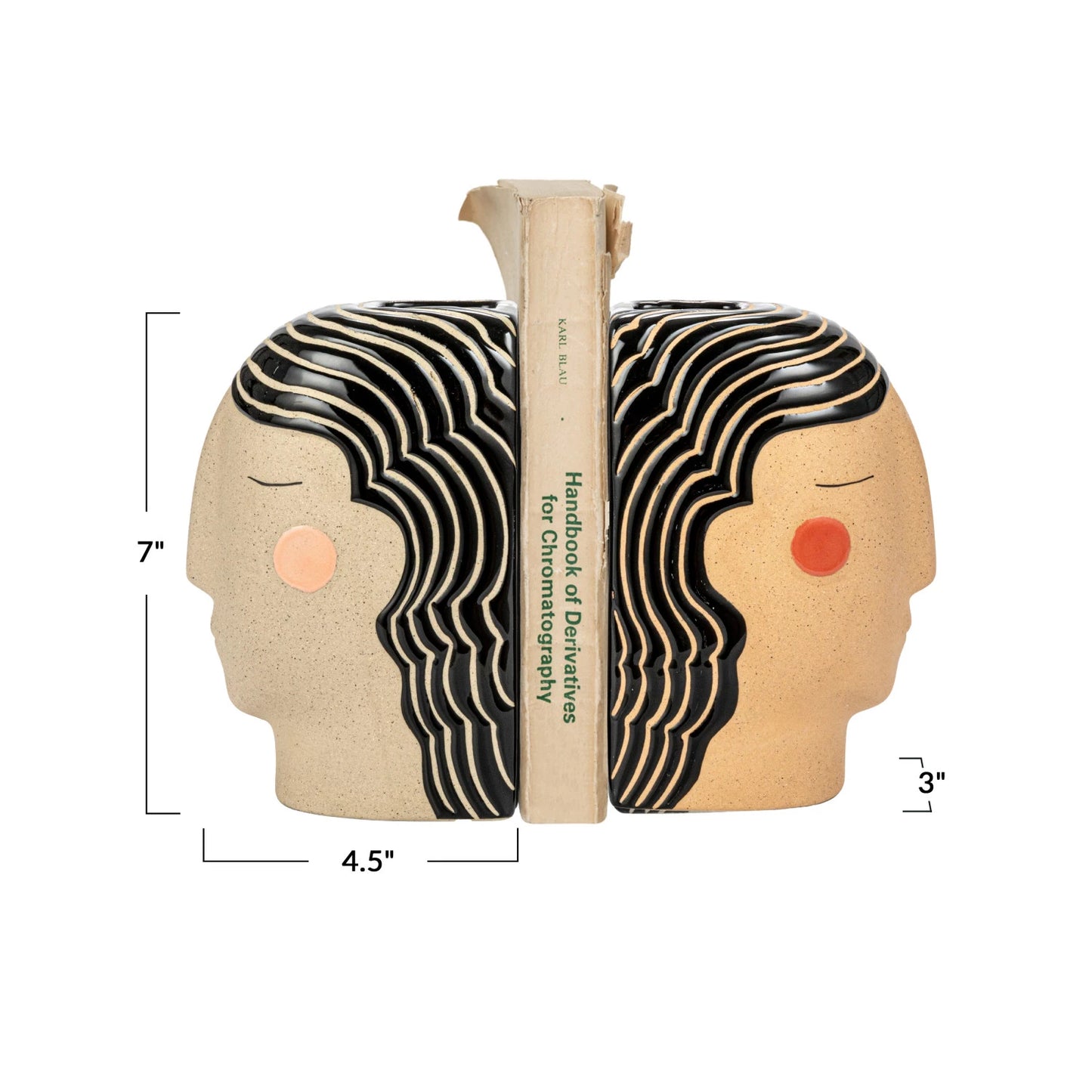 Painted Head Vase/Bookend