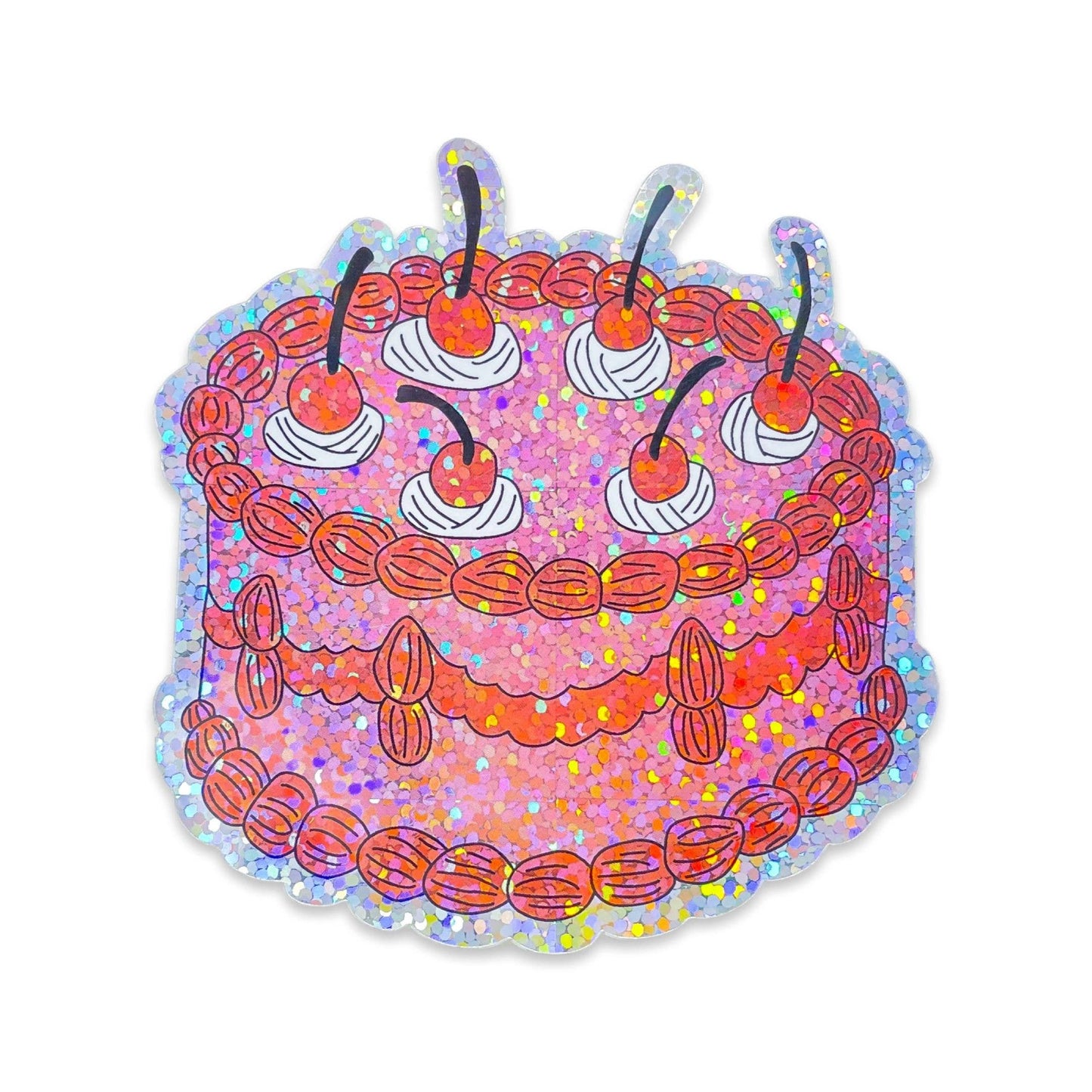 Glitter Cake Sticker