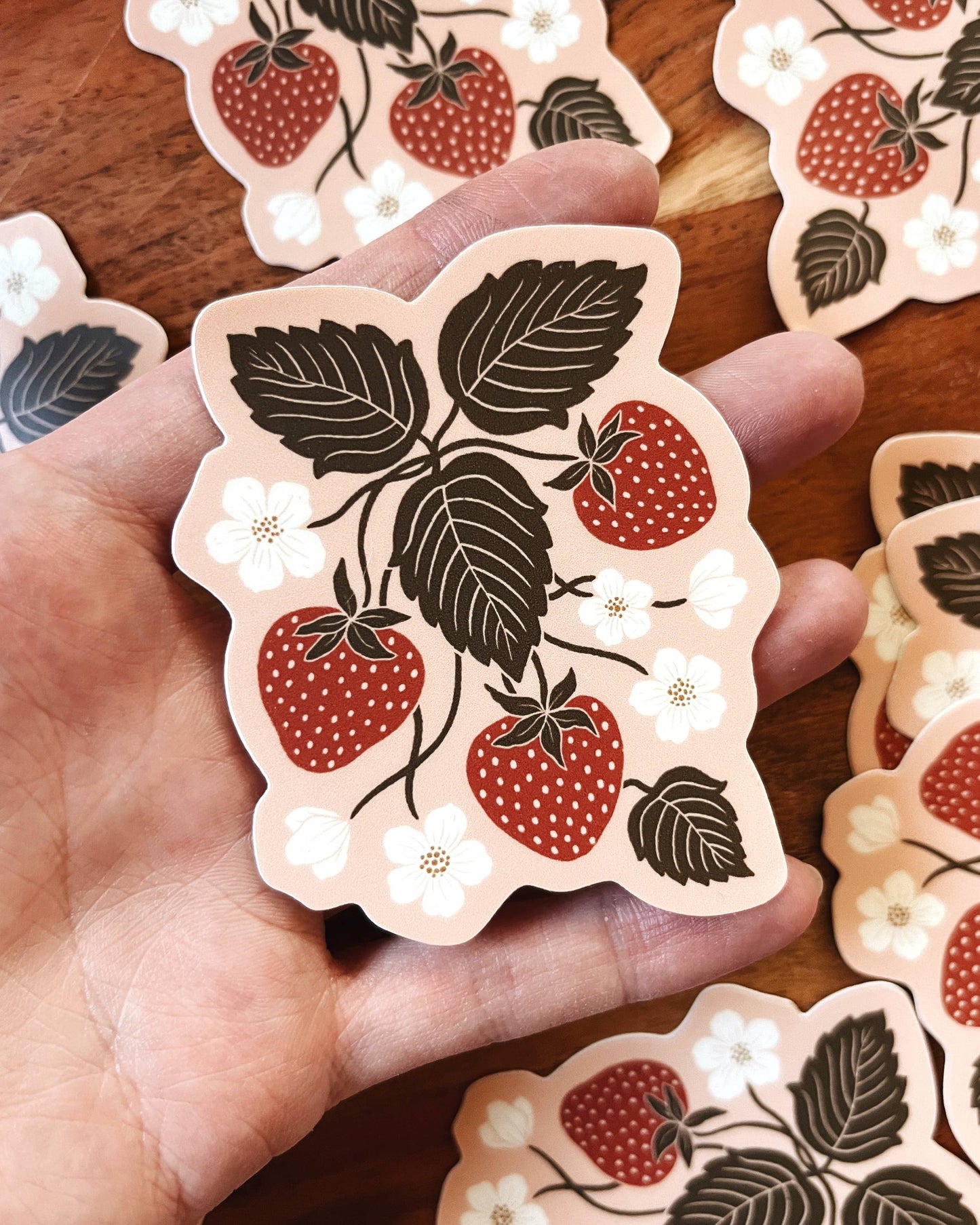 Strawberry Patch Vinyl Sticker