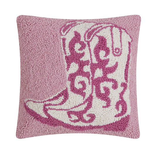 Pink Cowgirl Boots Hook Pillow