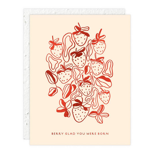Strawberries Birthday Card
