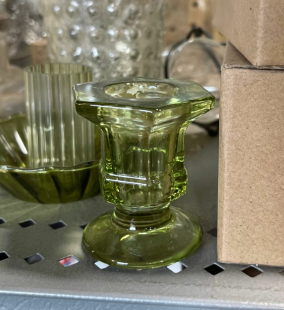 Vintage Glass Taper Candle Holder