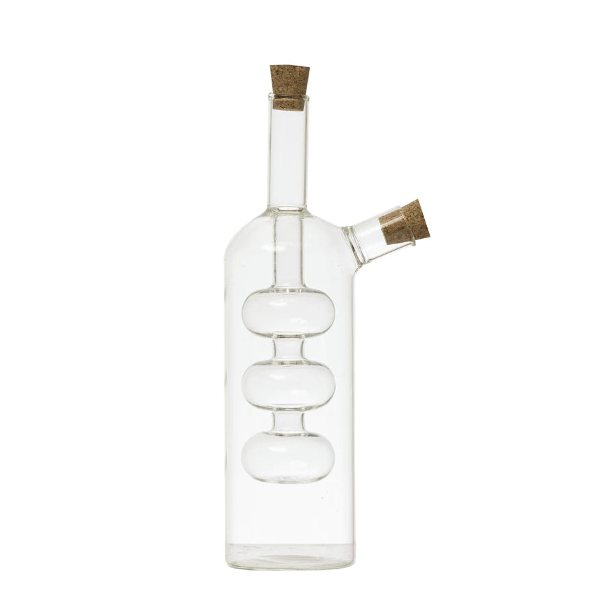 Gobi Glass Oil and Vinegar Cruet with Cork Stoppers