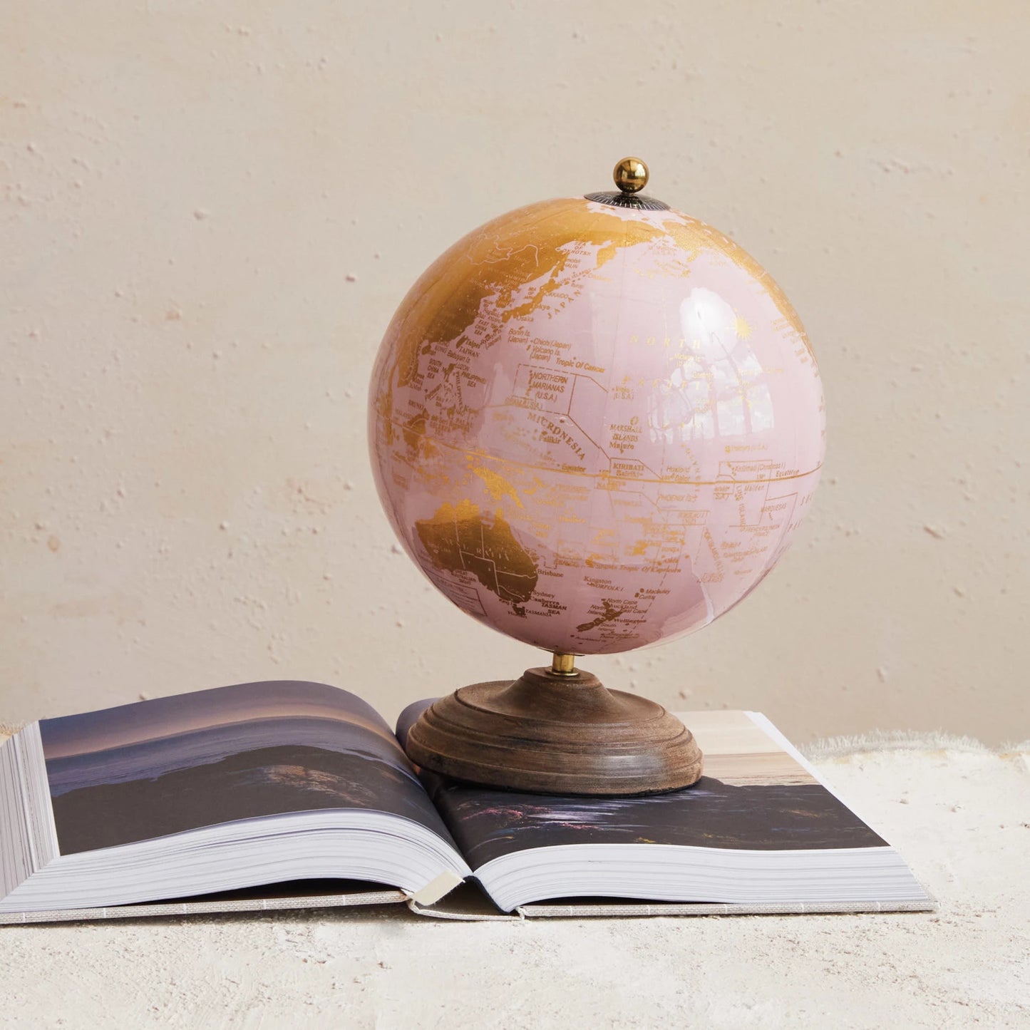 Rose Gold Desk Globe