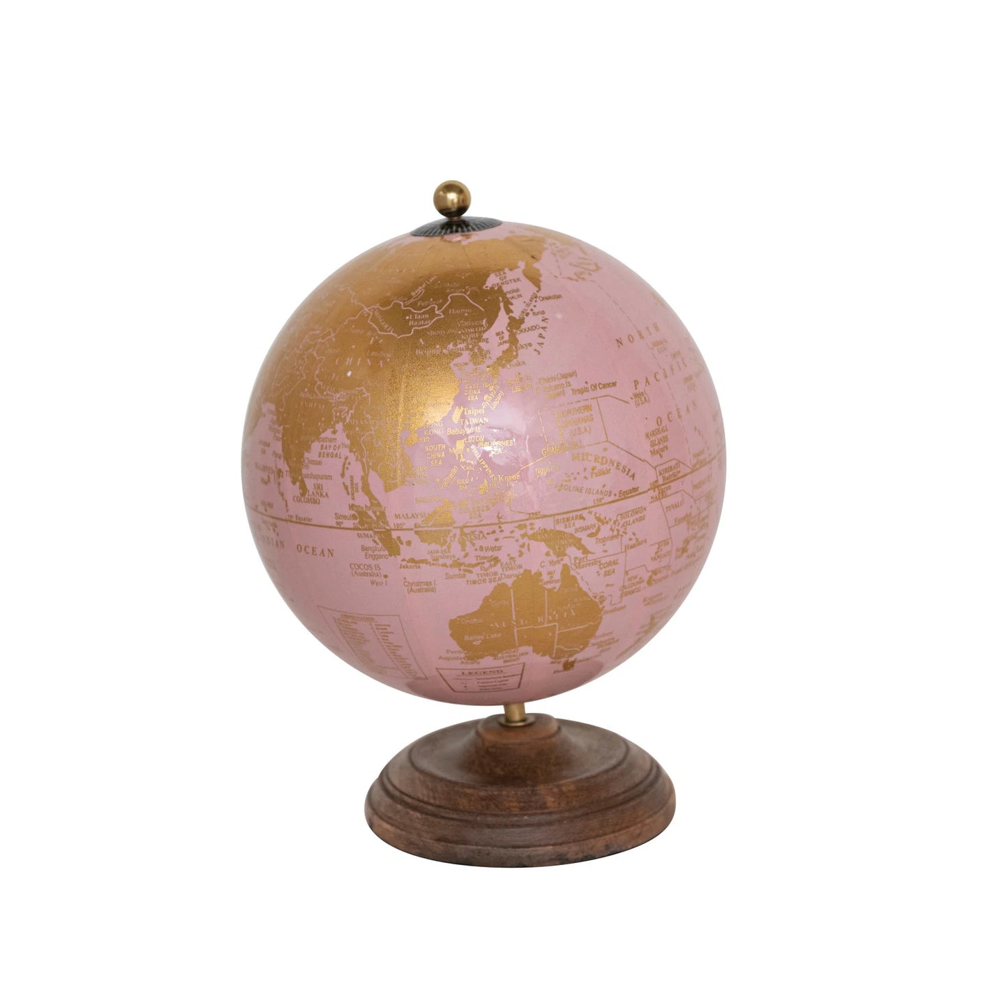 Rose Gold Desk Globe