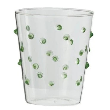 Raised Dots Handmade Drinking Glass