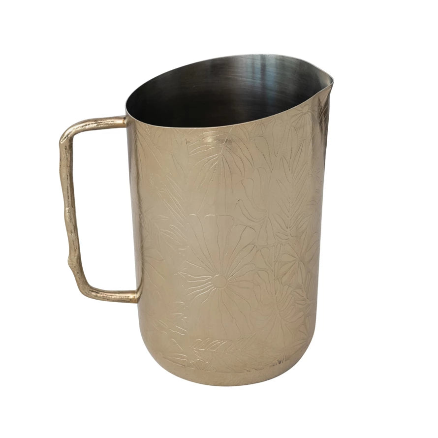 Floraison 2 Quart Stainless Steel Pitcher