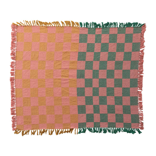 Roxi Two Tone Checker Throw Blanket