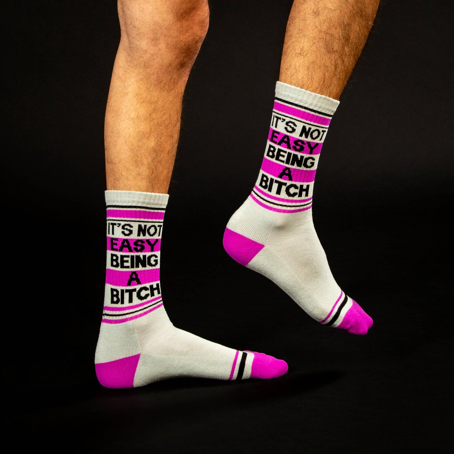 It's Not Easy Being A Bitch Gym Crew Socks