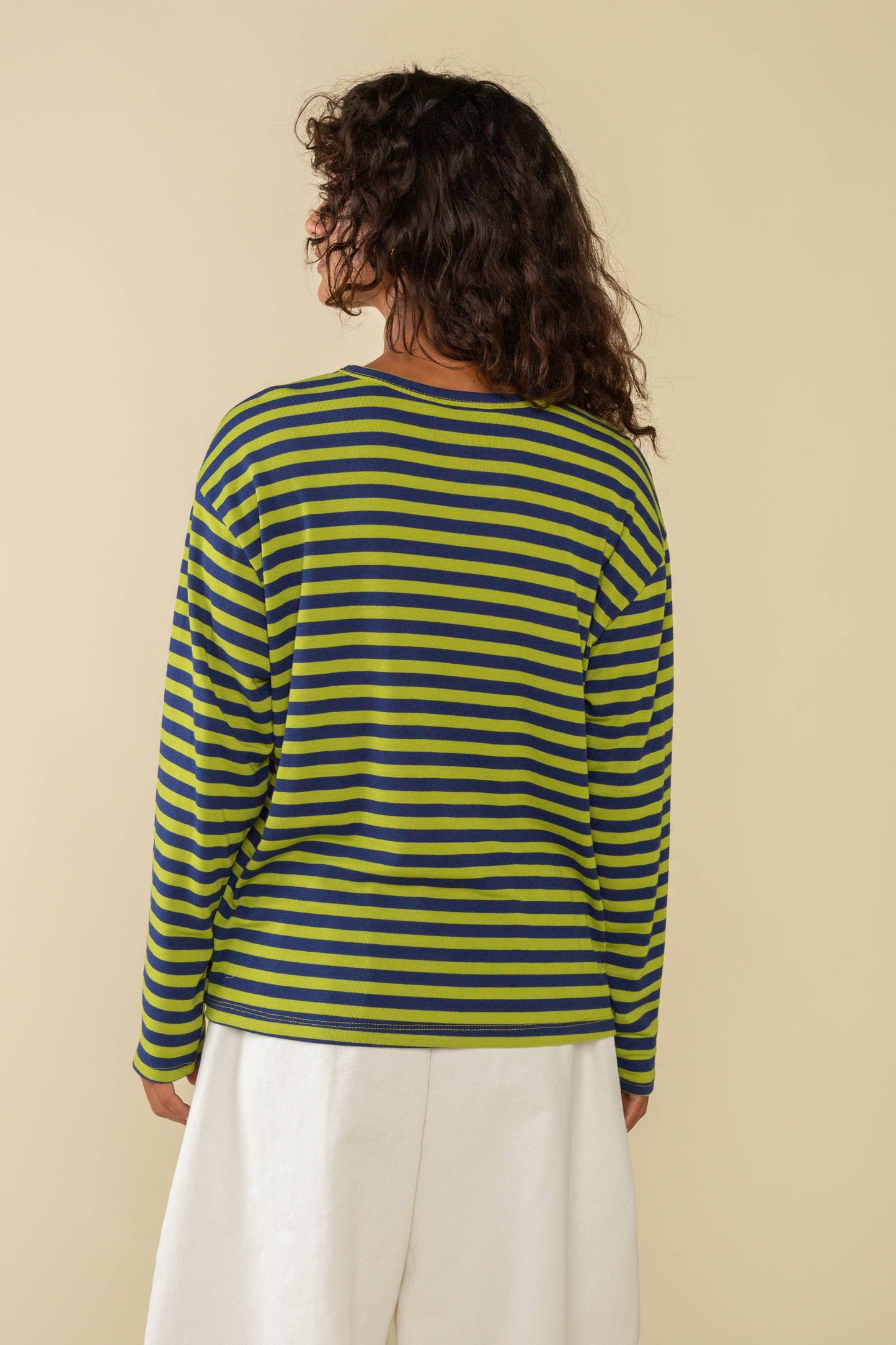 Culver Striped Rib Knit Long Sleeve Tee