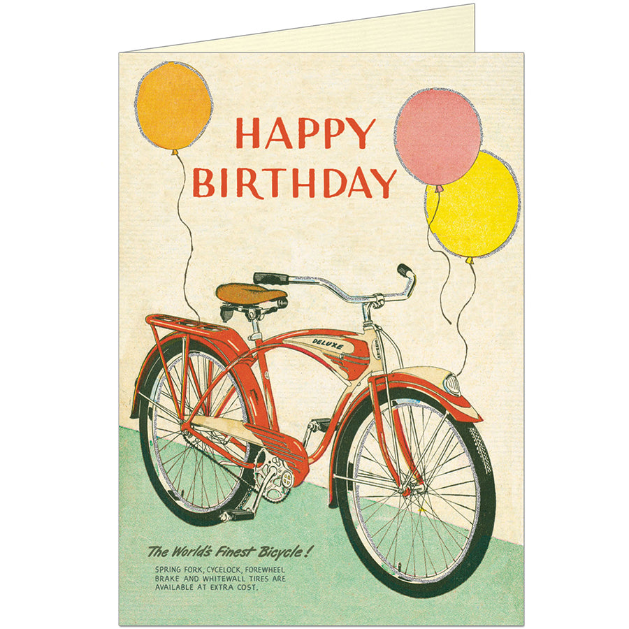Vintage Bicycle Birthday Card