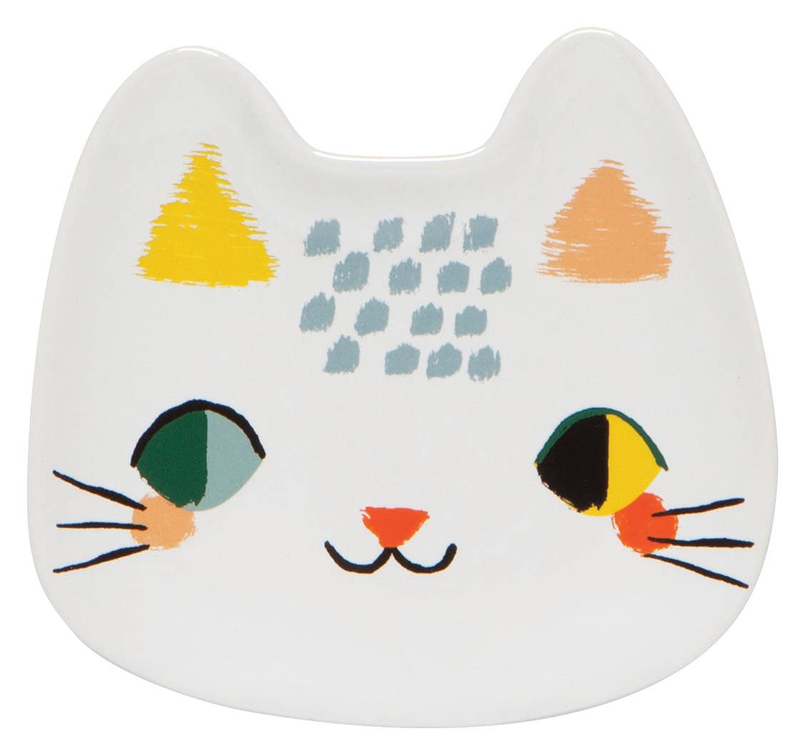 Meow Meow Cat Shaped Ceramic Trinket Tray