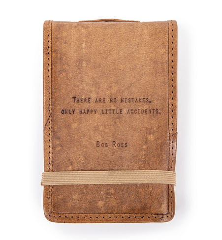 Handmade Leather Quote Journal - Mini