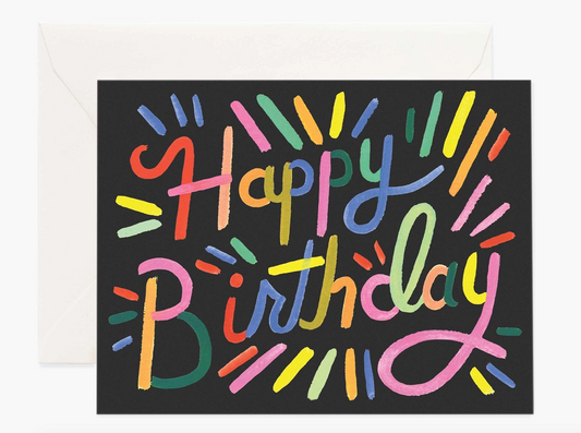 Fireworks Birthday Card