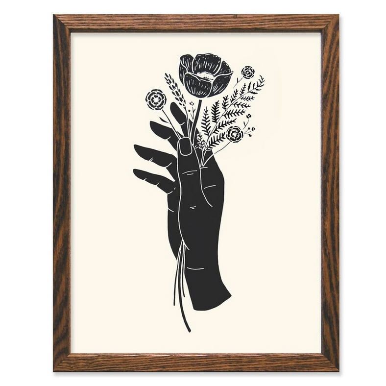 Botanical Hand Art Print 11x14"
