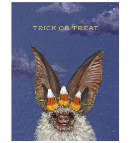 Trick or Treat Bat Greeting Card