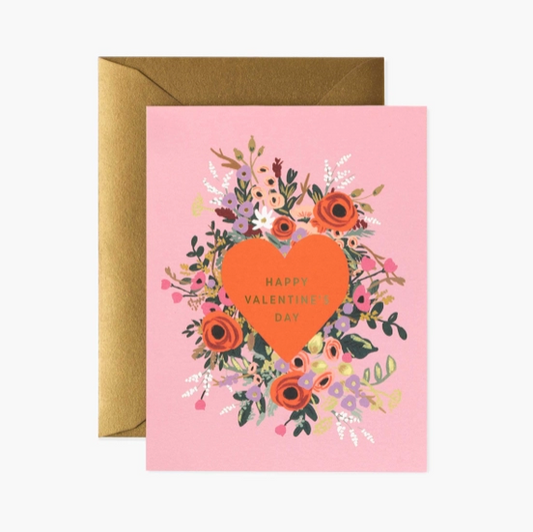 Blooming Heart Valentine's Card