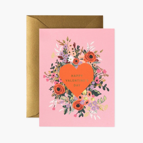 Blooming Heart Valentine's Card