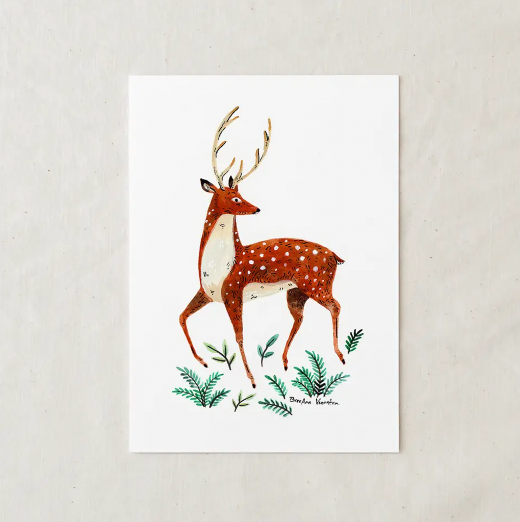 Woodland Animals Art Prints 5x7"