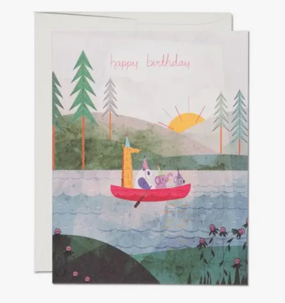 Canoe Happy Birthday Card