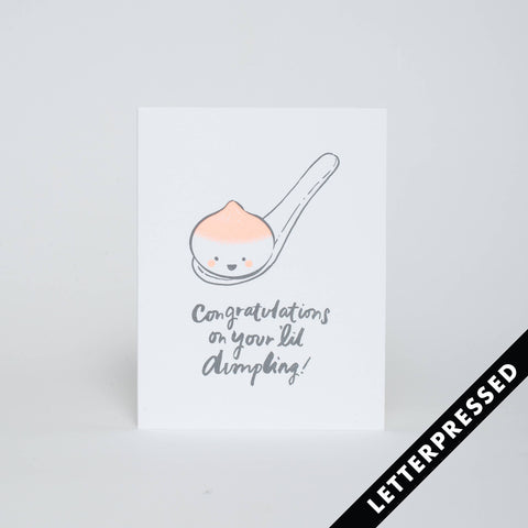 Lil Dumpling Letterpress Card
