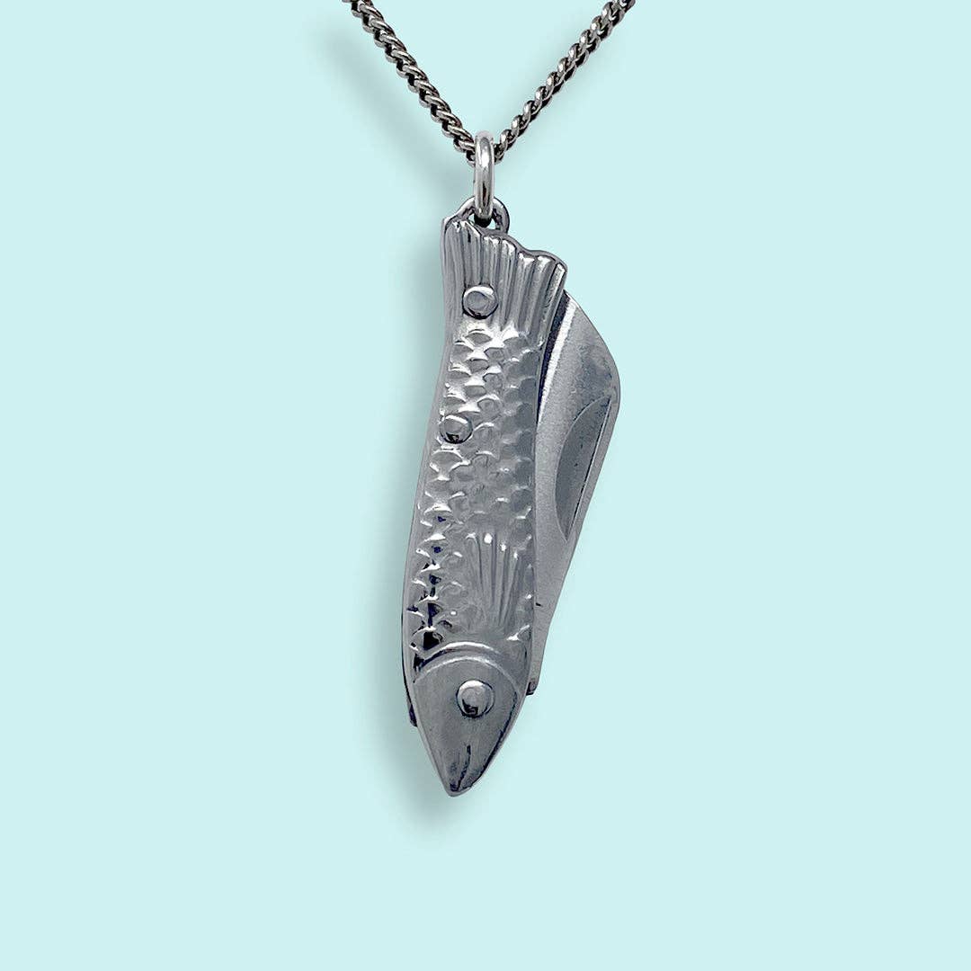 Small Silver Fish Necklace